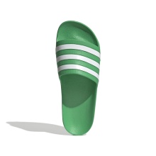 adidas Badeschuhe Adilette Aqua 3-Streifen (Cloudfoam Fußbett, vorgeformter EVA-Riemen) grün - 1 Paar
